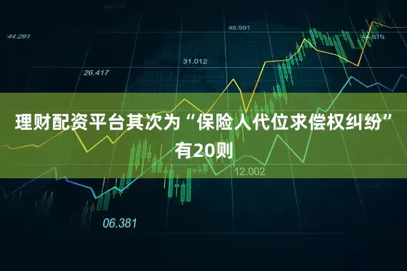 理财配资平台其次为“保险人代位求偿权纠纷”有20则