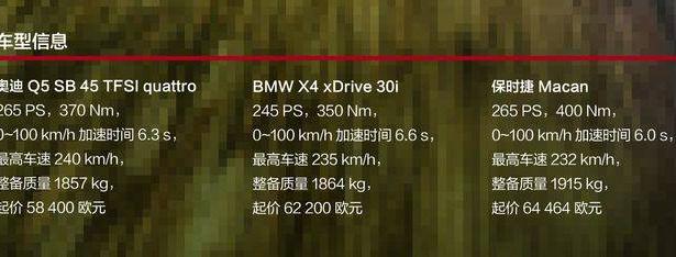 长春保时捷车友会棋逢对手：奥迪Q5 Sportback、BMW X4和保时捷Macan